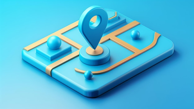 Blaues Standortsymbol PIN-Symbol Zeichen oder Navigations-Lokalisierungskarte Reise GPS-Richtungszeiger und Markierung