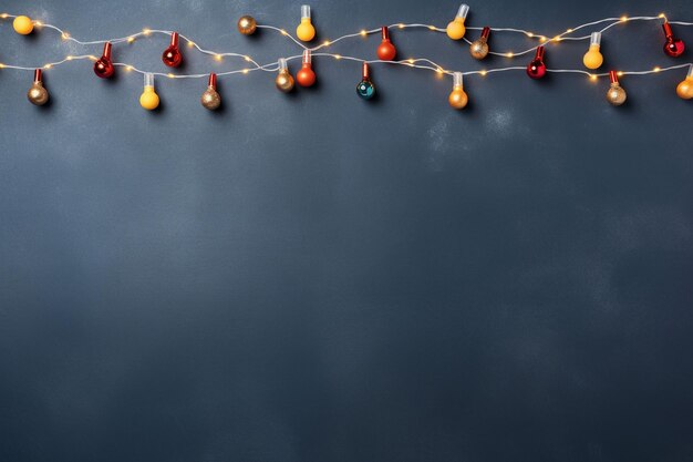 Foto blaues thema schönes weihnachtskonzept mit leerzeichen