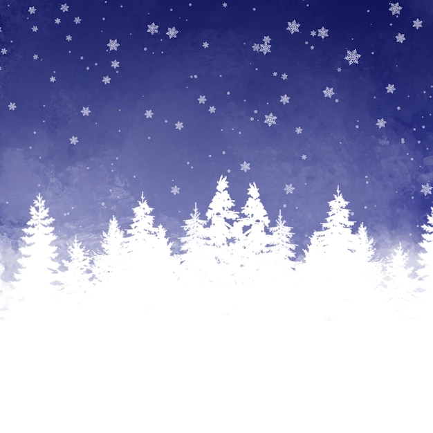 Blaues Weihnachts-Hintergrunddesign mit Schnee