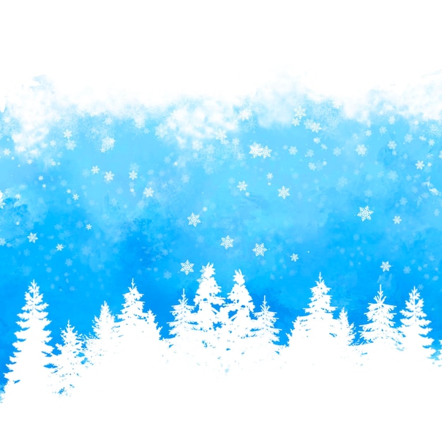 Blaues Weihnachts-Hintergrunddesign mit Schnee