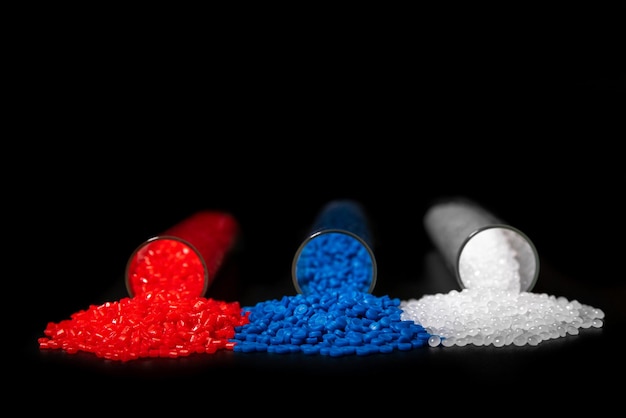 Blaues weißes rotes Frankreich-Flaggenfarbpolymer-chemisches Labor für Forschung in der Polymerchemie