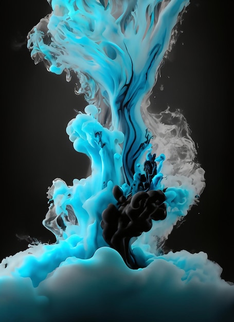 Blaugrün und Black Ink Symphony – dynamische, fließende Bewegung in einer faszinierenden Skulptur