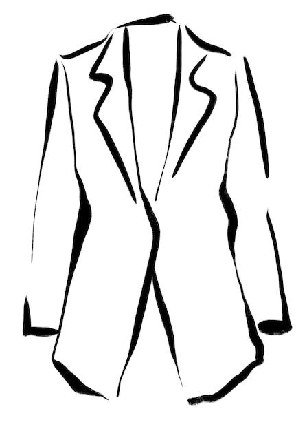 Blazer feminino adesivo png ilustração de desenho fundo transparente