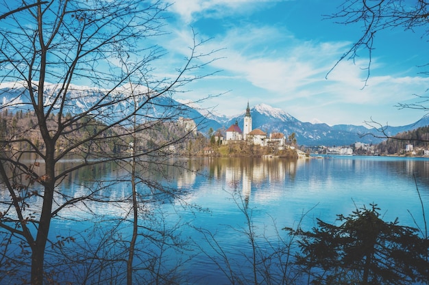 Bleder See im Frühjahr Slowenien Europa