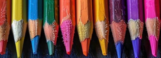 Foto bleistifte verschiedener farben