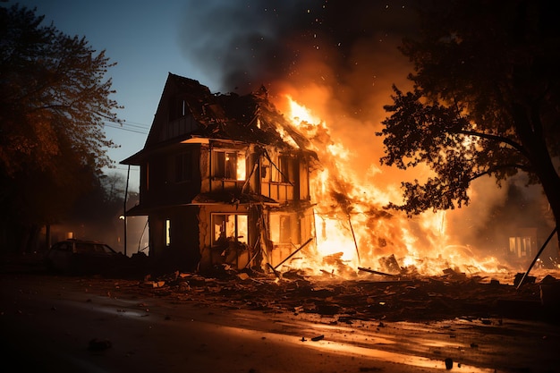 Blendende Bilder von Feuerwerk beim Abriss