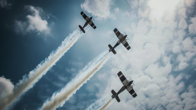 Blendende Kunstflugzeuge verblüffen die Zuschauer der Flugshow