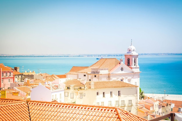 Blick auf Alfama Lissabon Portugal