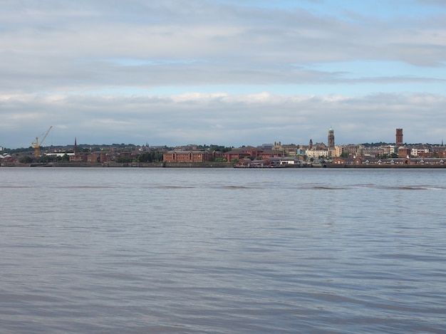 Blick auf Birkenhead in Liverpool