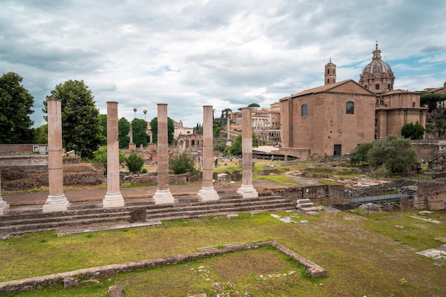 Blick auf das Forum Romanum in Rom Italien