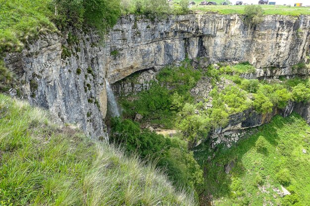 Blick auf das Matlas-Plateau Khunzakhsky Bezirk Dagestan Russland 2021