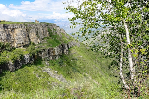 Blick auf das Matlas-Plateau Khunzakhsky Bezirk Dagestan Russland 2021