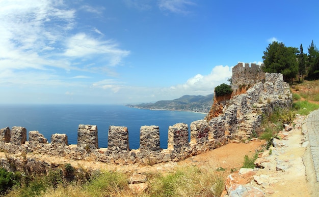 Blick auf das Mittelmeer von der Festung Alanya