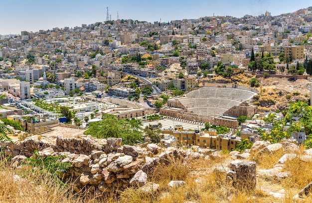 Blick auf das römische Theater in Amman - Jordanien