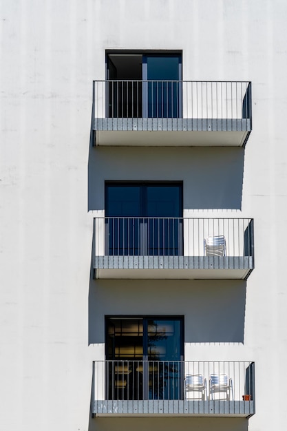 Blick auf den Balkon der Wohnungen