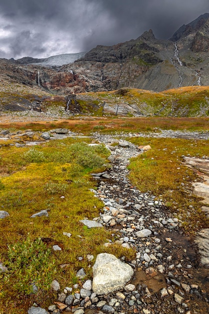 Blick auf den Fellaria-Gletscher