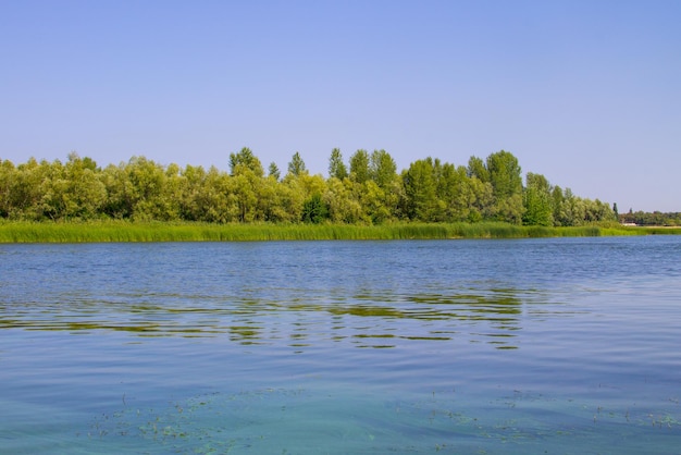 Blick auf den Fluss Dnjepr