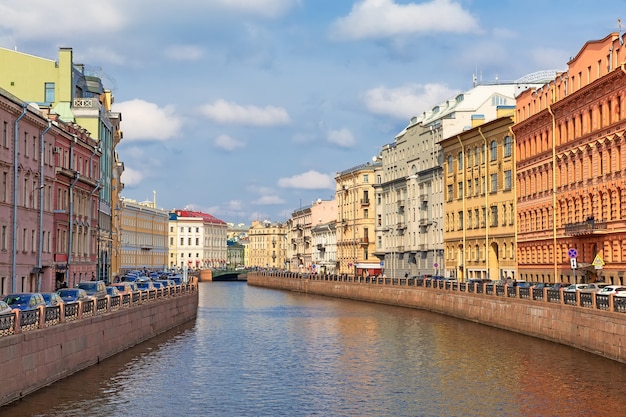 Blick auf den Fluss Moyka, St. Petersburg, Russland