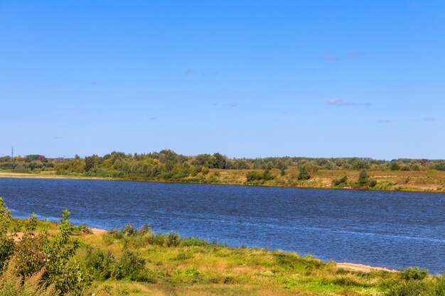 Blick auf den Fluss Oka in Russland