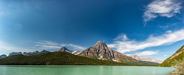 Blick auf den Gletscher des Bow Lake Icefield Highway