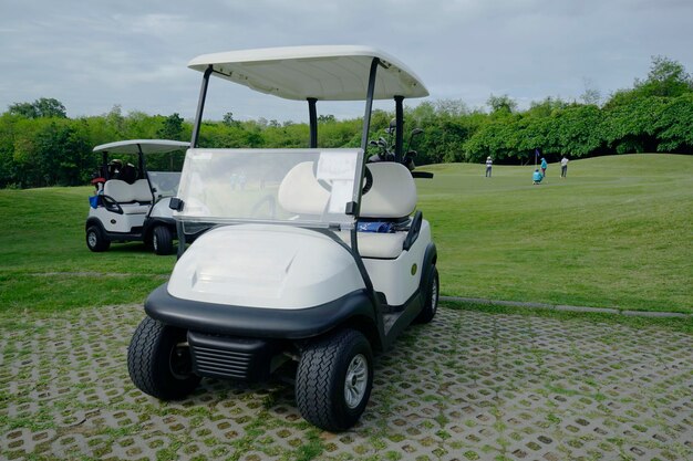 Foto blick auf den golfplatz