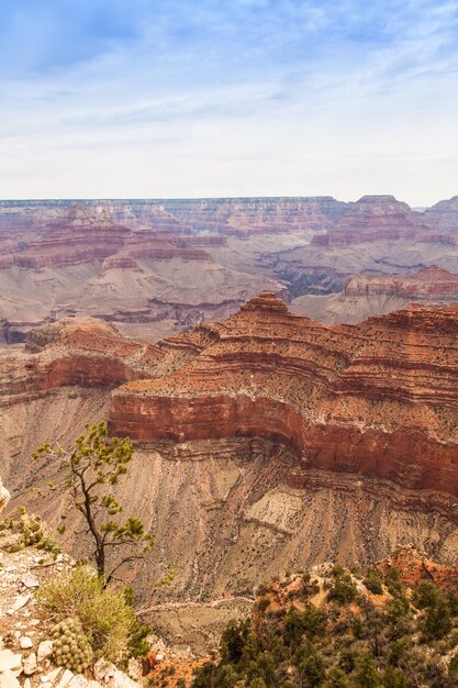 Blick auf den Grand Canyon vom South Rim bei Sonnenuntergang