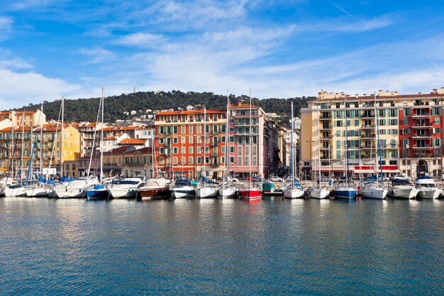 Blick auf den Hafen von Nizza, Frankreich