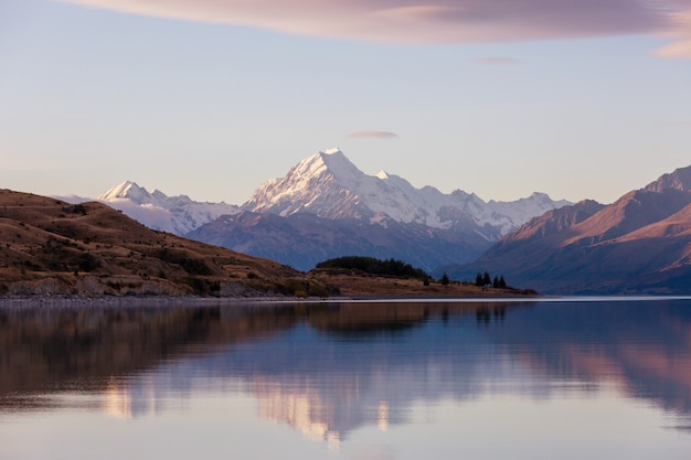 Blick auf den majestätischen Aoraki Mount Cook, Neuseeland