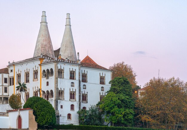 Blick auf den Nationalpalast in Sintra, Portugal