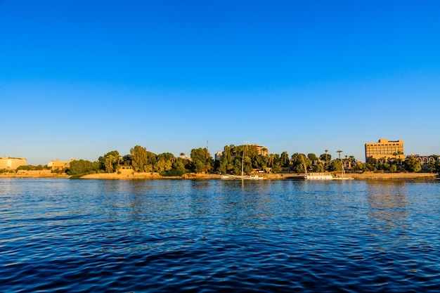 Blick auf den Nil in Luxor, Ägypten