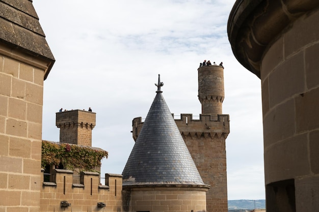 Blick auf den Palast der Könige von Navarra in Olite Navarra, Spanien