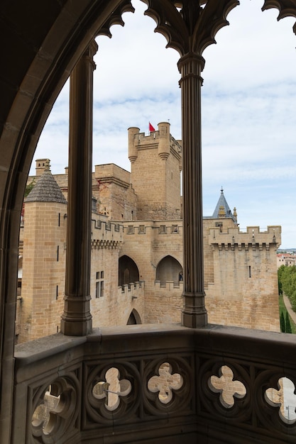 Blick auf den Palast der Könige von Navarra in Olite Navarra, Spanien