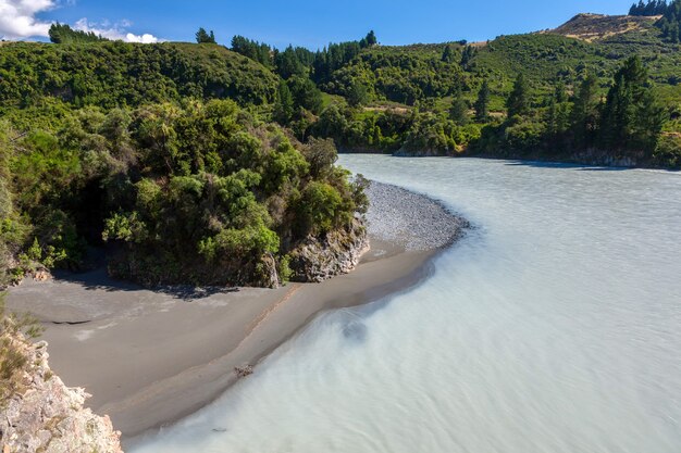 Blick auf den Rakaia-Fluss