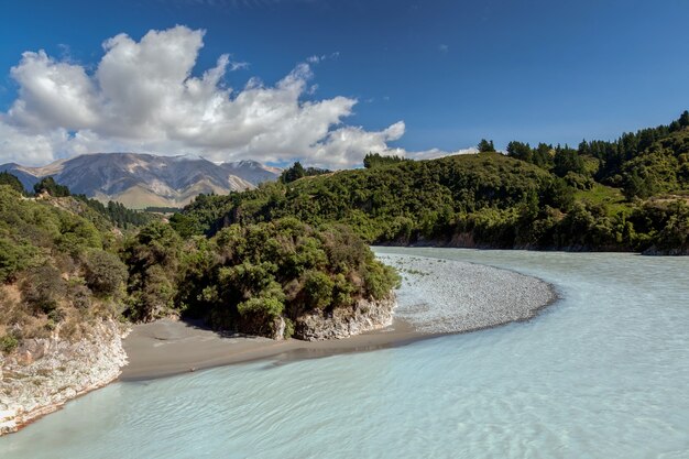 Blick auf den Rakaia-Fluss