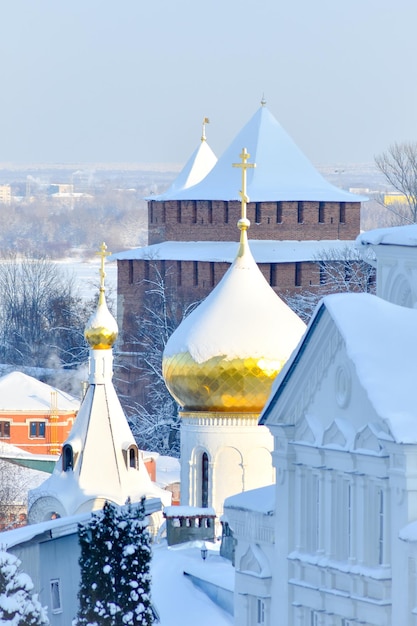 Blick auf den schönen Kreml von Nischni Nowgorod