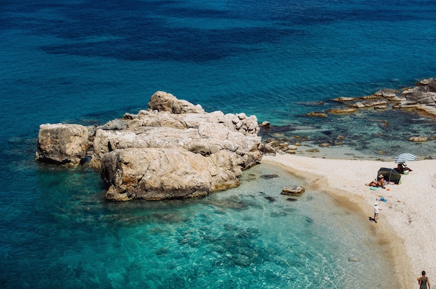 Blick auf den schönen Strand von Xigia