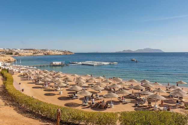 Blick auf den Strand in Sharm El Sheikh Ägypten