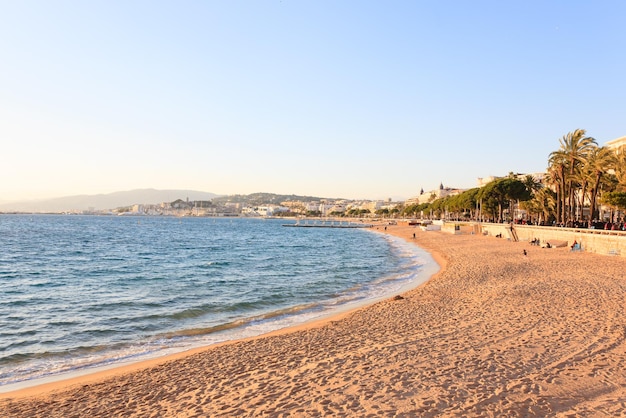 Blick auf den Strand von Cannes Frankreich