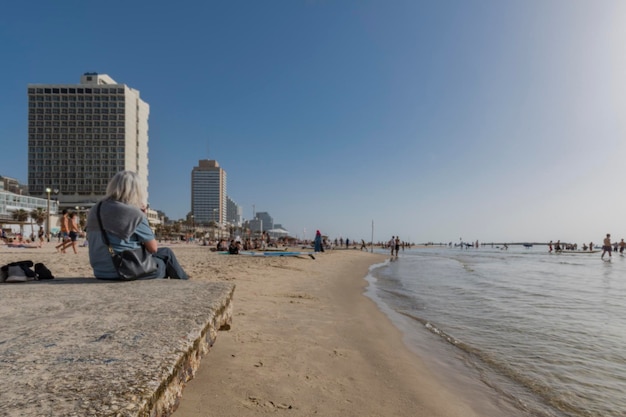 Blick auf den Strand von Tel Aviv