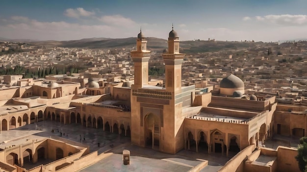 Blick auf die Alattarine-Madrasa in Fes, Marokko