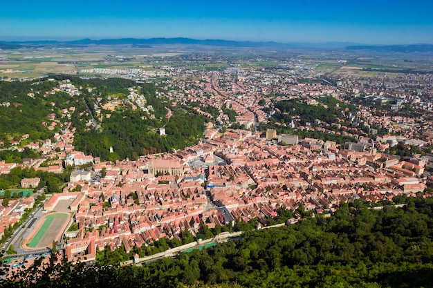 Blick auf die Altstadt von Brasov vom Berg Tampa