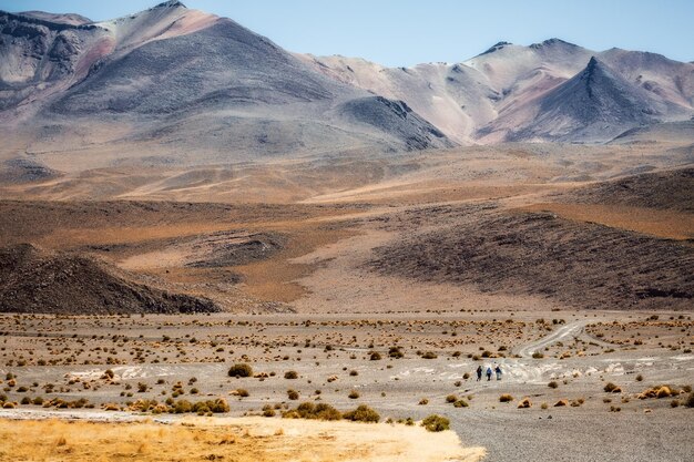 Blick auf die Anden in der Nähe der Hedionda-Lagune Bolivien Altiplano Uyuni