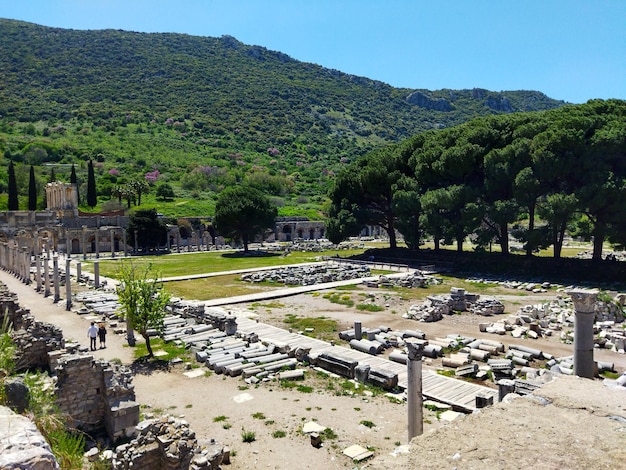 Blick auf die antike Stadt Ephesus