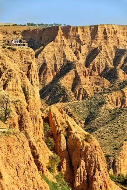 Blick auf die Barrancas de Burujón, am Ufer des Tejo, Provinz Toledo, Spanien.