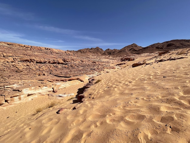 Blick auf die Berge in der Wüste Sinai Ägypten