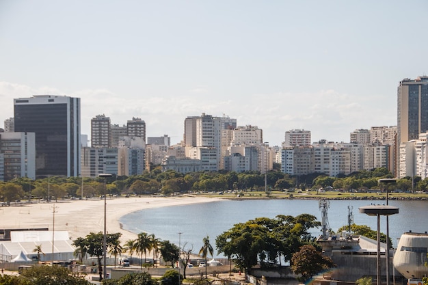 Blick auf die Bucht Botafogo in Rio de Janeiro