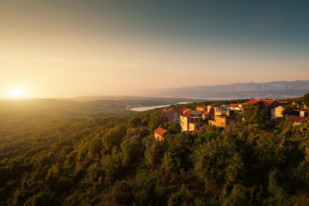 Blick auf die Bucht von Soline in Dobrinj Insel Krk Kroatien