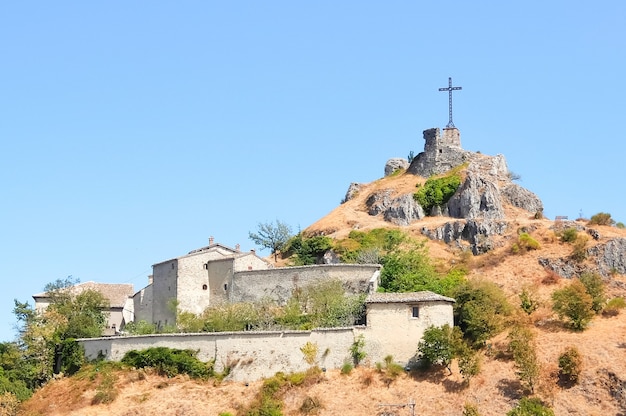 Blick auf die Burg von Billi Castello di Billi in Pennabilli