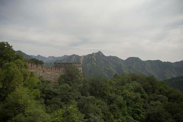 Blick auf die Chinesische Mauer im Sommer