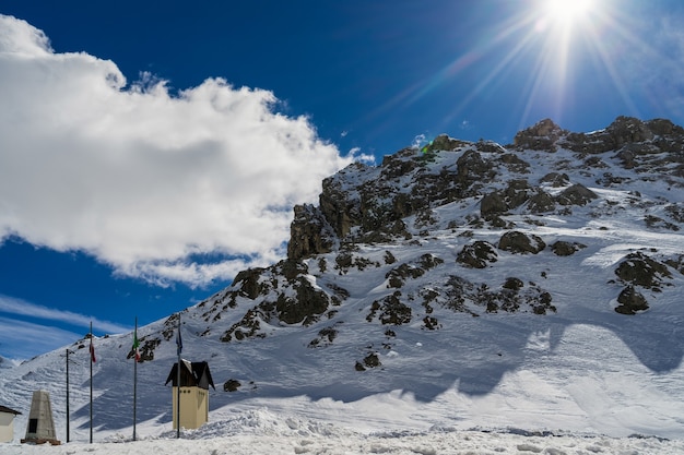 Blick auf die Dolomiten vom Pordoijoch